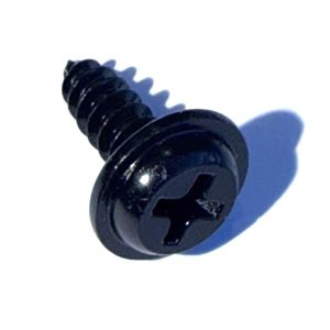 screenshot-18 - DRT Parts | Black Phillips-head wood screw photographed at an angle, showing coarse threads and rounded head